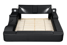 Load image into Gallery viewer, Zoya Smart Multifunctional King Size Bed Made with Wood in Black
