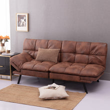 Load image into Gallery viewer, Convertible Memory Foam Futon Couch Bed, Modern Folding Sleeper Sofa-SF267PUCH
