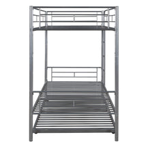 Load image into Gallery viewer, Twin-Over-Twin Metal Bunk Bed With Trundle,Can be Divided into two beds,No Box Spring needed ,White ( old sku: MF194806AAN )
