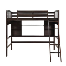 Load image into Gallery viewer, Twin size Loft Bed with Storage Shelves, Desk and Ladder, Espresso(OLD SKU :LP000140PAA)
