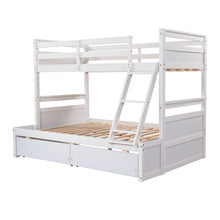 Load image into Gallery viewer, Twin over Full Bunk Bed with Storage - White(OLD SKU :LP000022AAK)
