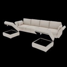 Load image into Gallery viewer, UNITED WE WIN Modular Sectional Sofa U Shaped Modular Couch with Reversible Chaise Modular Sofa Sectional Couch with Storage Seats
