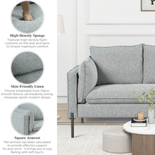 Load image into Gallery viewer, 56&quot; Modern Style Sofa Linen Fabric Loveseat Small Love Seats Couch for Small Spaces,Living Room,Apartment
