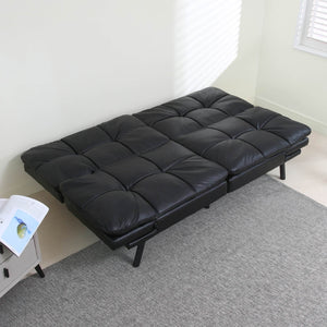 Convertible Memory Foam Futon Couch Bed, Modern Folding Sleeper Sofa-SF267PUBK