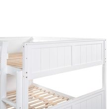 Load image into Gallery viewer, Full Over Full Bunk Bed with Twin Size Trundle, White ( old sku: LP000250AAK )
