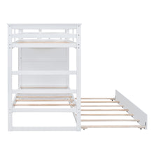 Load image into Gallery viewer, Twin Over Twin Bunk Bed with Trundle and Staircase,White(OLD SKU:LT000068AAK)
