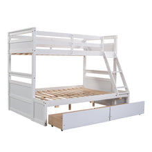 Load image into Gallery viewer, Twin over Full Bunk Bed with Storage - White(OLD SKU :LP000022AAK)
