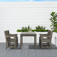 Load image into Gallery viewer, Renaissance Outdoor Rectangular Hand-scraped Wood Patio Dining Table
