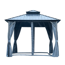 Load image into Gallery viewer, 10*10FT patic gazebo,alu gazebo with steel canopy,Outdoor Permanent Hardtop Gazebo Canopy for Patio, Garden, Backyard
