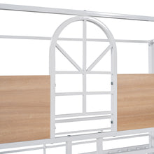 Load image into Gallery viewer, Twin Over Twin Metal Bunk Bed ,Metal Housebed With Slide,Three Colors Available.(White with White  Slide)(OLD SKU :LP000095AAK)
