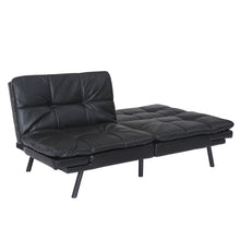 Load image into Gallery viewer, Convertible Memory Foam Futon Couch Bed, Modern Folding Sleeper Sofa-SF267PUBK
