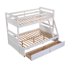 Load image into Gallery viewer, Twin over Full Bunk Bed with Storage - White(OLD SKU :LP000022AAK)
