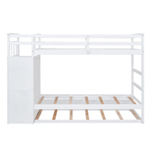 Load image into Gallery viewer, Twin Over Twin Bunk Bed with Trundle and Staircase,White(OLD SKU:LT000068AAK)
