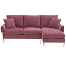 Load image into Gallery viewer, [VIDEO provided] [New]84 &quot; Convertible Sectional Sofa, Modern Chenille L-Shaped Sofa Couch with Reversible Chaise Lounge, Fit for Living Room, Apartment(2 Pillows)
