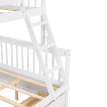 Load image into Gallery viewer, Twin-Over-Full Bunk Bed with Ladders and Two Storage Drawers (White){old sku:LT000165AAK}
