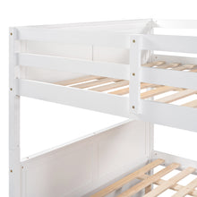 Load image into Gallery viewer, Full Over Full Bunk Bed with Twin Size Trundle, White ( old sku: LP000250AAK )
