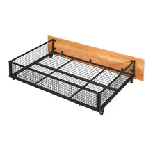 Load image into Gallery viewer, Full Over Twin &amp; Twin Bunk Bed, Metal Triple Bunk Bed with Drawers and Guardrails, Black
