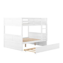 Load image into Gallery viewer, Full Over Full Bunk Bed with Twin Size Trundle, White ( old sku: LP000250AAK )
