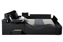 Load image into Gallery viewer, Zoya Smart Multifunctional King Size Bed Made with Wood in Black
