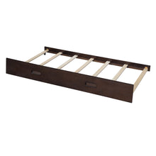 Load image into Gallery viewer, Wood Twin over Full Bunk Bed with Storage Shelves and Twin Size Trundle, Espresso
