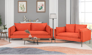 2 Piece Sofa Sets Modern Linen Fabric Upholstered  Loveseat and 3 Seat Couch Set Furniture for Different Spaces,Living Room,Apartment(2+3 seat)