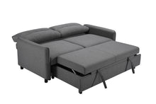 Load image into Gallery viewer, 3 in 1 Convertible Sleeper Sofa Bed, Modern Fabric Loveseat Futon Sofa Couch w/Pullout Bed, Small Love Seat Lounge Sofa w/Reclining Backrest, Furniture for Living Room, Grey
