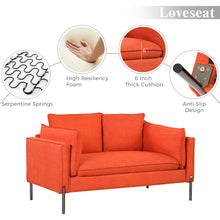 Load image into Gallery viewer, 56&quot; Modern Style Sofa Linen Fabric Loveseat Small Love Seats Couch for Small Spaces,Living Room,Apartment
