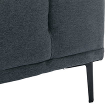 Load image into Gallery viewer, Large Sofa, 74.8 Inch Linen Fabric Loveseat Couch Mid-Century Modern Upholstered Accent Couches for Living Room, Apartment, Bedroom,Dark Grey
