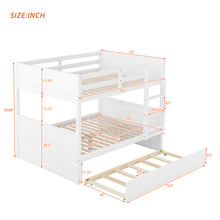 Load image into Gallery viewer, Full Over Full Bunk Bed with Twin Size Trundle, White ( old sku: LP000250AAK )
