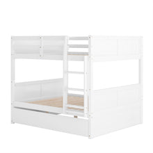 Load image into Gallery viewer, Full Over Full Bunk Bed with Twin Size Trundle, White ( old sku: LP000250AAK )
