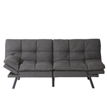 Load image into Gallery viewer, Convertible Memory Foam Futon Couch Bed, Modern Folding Sleeper Sofa-SF267FADGY
