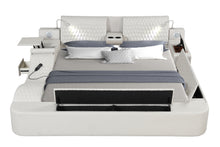 Load image into Gallery viewer, Zoya Smart Multifunctional Queen Size Bed Made with Wood in Beige
