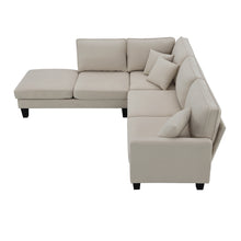 Load image into Gallery viewer, [VIDEO provided][New]90*88&quot; Terrycloth Modern Sectional Sofa,5-Seat Practical Couch Set with Chaise Lounge,L-Shape minimalist Indoor Furniture with 3 Pillows for Living Room,Apartment,Office, 3 Colors
