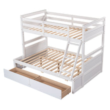 Load image into Gallery viewer, Twin over Full Bunk Bed with Storage - White(OLD SKU :LP000022AAK)
