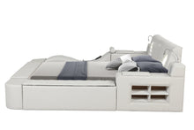 Load image into Gallery viewer, Zoya Smart Multifunctional Queen Size Bed Made with Wood in Beige
