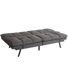 Load image into Gallery viewer, Convertible Memory Foam Futon Couch Bed, Modern Folding Sleeper Sofa-SF267FADGY
