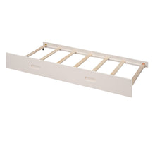 Load image into Gallery viewer, Wood Twin over Full Bunk Bed with Storage Shelves and Twin Size Trundle, Cream
