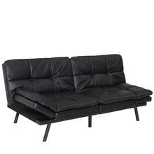 Load image into Gallery viewer, Convertible Memory Foam Futon Couch Bed, Modern Folding Sleeper Sofa-SF267PUBK
