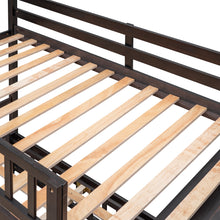 Load image into Gallery viewer, Wooden Twin Over Full Bunk Bed With Six Drawers And Flexible Shelves,Bottom Bed With Wheels,Espresso(OLD SKU:LP000531AAP)
