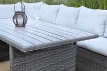 Load image into Gallery viewer, 7-Pieces PE Rattan Wicker Patio Dining Sectional Cusions Sofa Set with Grey cushions
