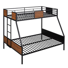 Load image into Gallery viewer, Twin-over-full bunk bed modern style steel frame bunk bed with safety rail, built-in ladder for bedroom, dorm, boys, girls, adults (OLD SKU:LP000090AAD)
