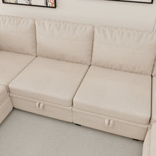 Load image into Gallery viewer, UNITED WE WIN Modular Sectional Sofa U Shaped Modular Couch with Reversible Chaise Modular Sofa Sectional Couch with Storage Seats
