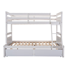 Load image into Gallery viewer, Twin over Full Bunk Bed with Storage - White(OLD SKU :LP000022AAK)
