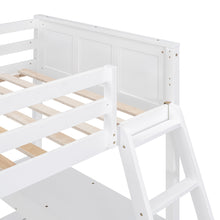 Load image into Gallery viewer, Twin Over Full Bunk Bed with Desk, White
