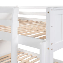 Load image into Gallery viewer, Full Over Full Bunk Bed with Twin Size Trundle, White ( old sku: LP000250AAK )
