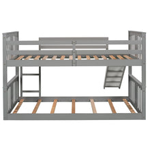 Load image into Gallery viewer, Twin Over Twin Bunk Bed with Slide and Ladder, Gray (Old SKU：LP000108AAE)
