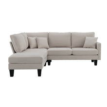 Load image into Gallery viewer, [VIDEO provided][New]90*88&quot; Terrycloth Modern Sectional Sofa,5-Seat Practical Couch Set with Chaise Lounge,L-Shape minimalist Indoor Furniture with 3 Pillows for Living Room,Apartment,Office, 3 Colors
