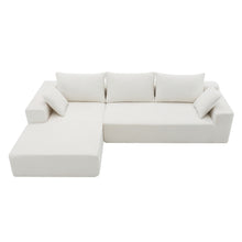 Load image into Gallery viewer, [VIDEO provided] [New] 109*68&quot; Modular Sectional Living Room Sofa Set, Modern Minimalist Style Couch, Upholstered Sleeper Sofa for Living Room, Bedroom, Salon, 2 PC Free Combination, L-Shape, Cream
