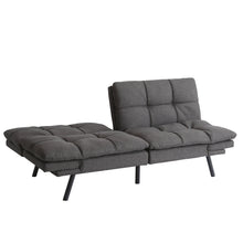 Load image into Gallery viewer, Convertible Memory Foam Futon Couch Bed, Modern Folding Sleeper Sofa-SF267FADGY
