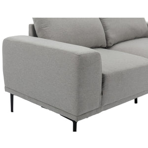 Large Sofa, 74.8 Inch Linen Fabric Loveseat Couch Mid-Century Modern Upholstered Accent Couches for Living Room, Apartment, Bedroom,Light Grey